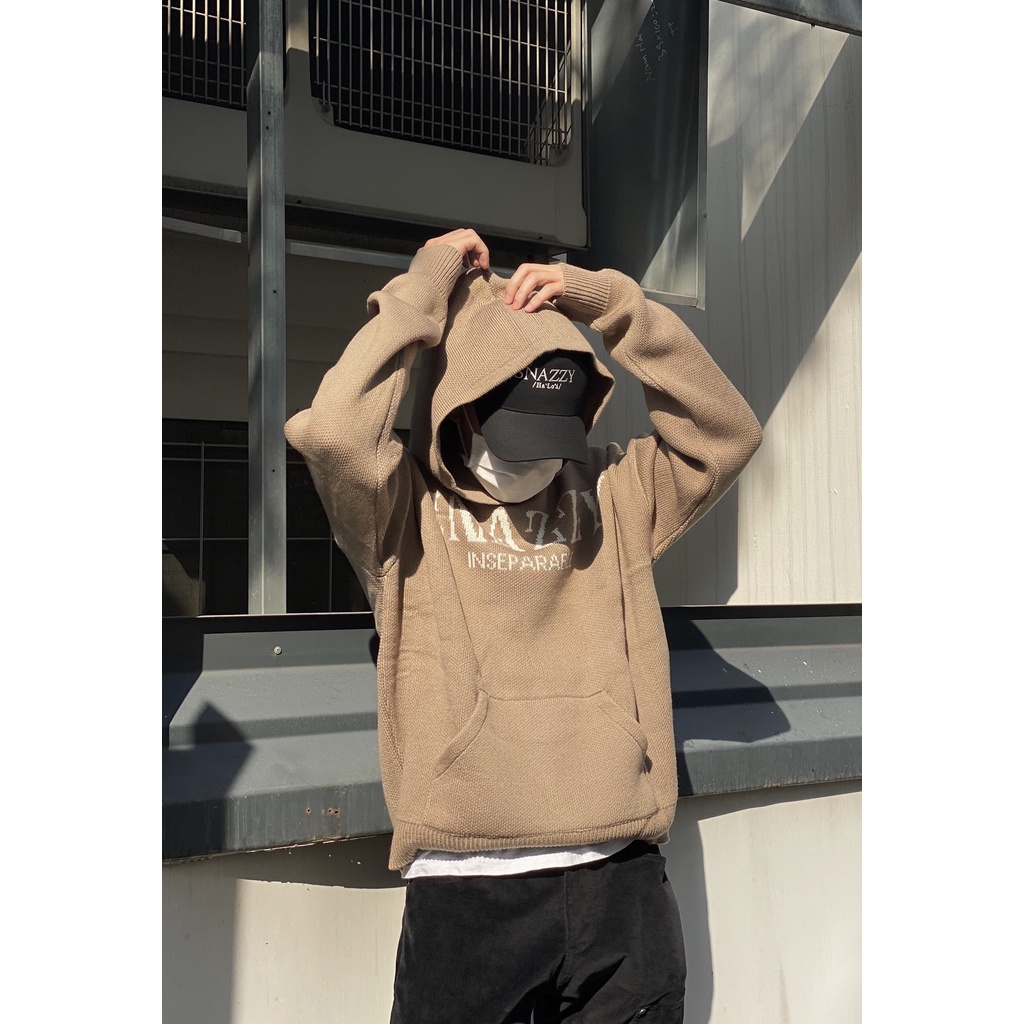 Áo hoodie nam form rộng phong cách SNAZZY KNIT