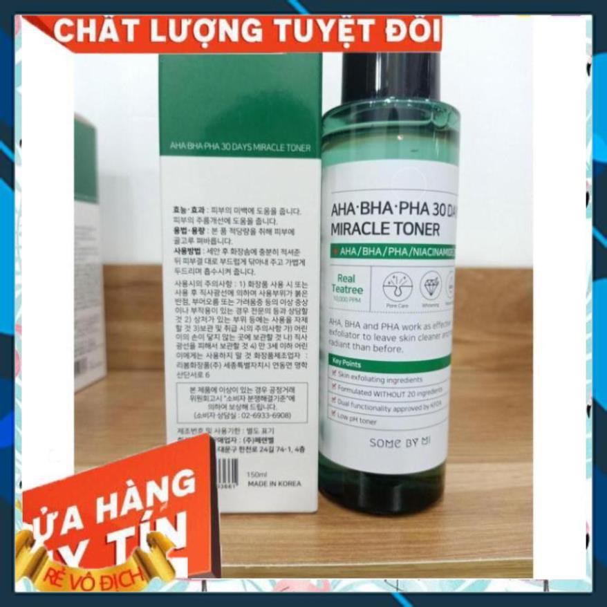 [FREESHIP]-Nước Hoa Hồng Giảm Mụn Some By Mi AHA-BHA-PHA 30 Days Miracle Toner 150ml | BigBuy360 - bigbuy360.vn
