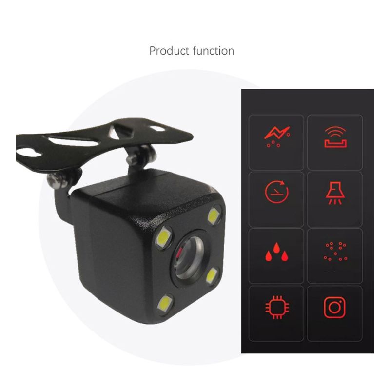 Camera lùi xe quan sát phía sau độ phân giải cao góc quay 170° hỗ trợ tầm nhìn ban đêm thuận tiện cho việc đỗ xe