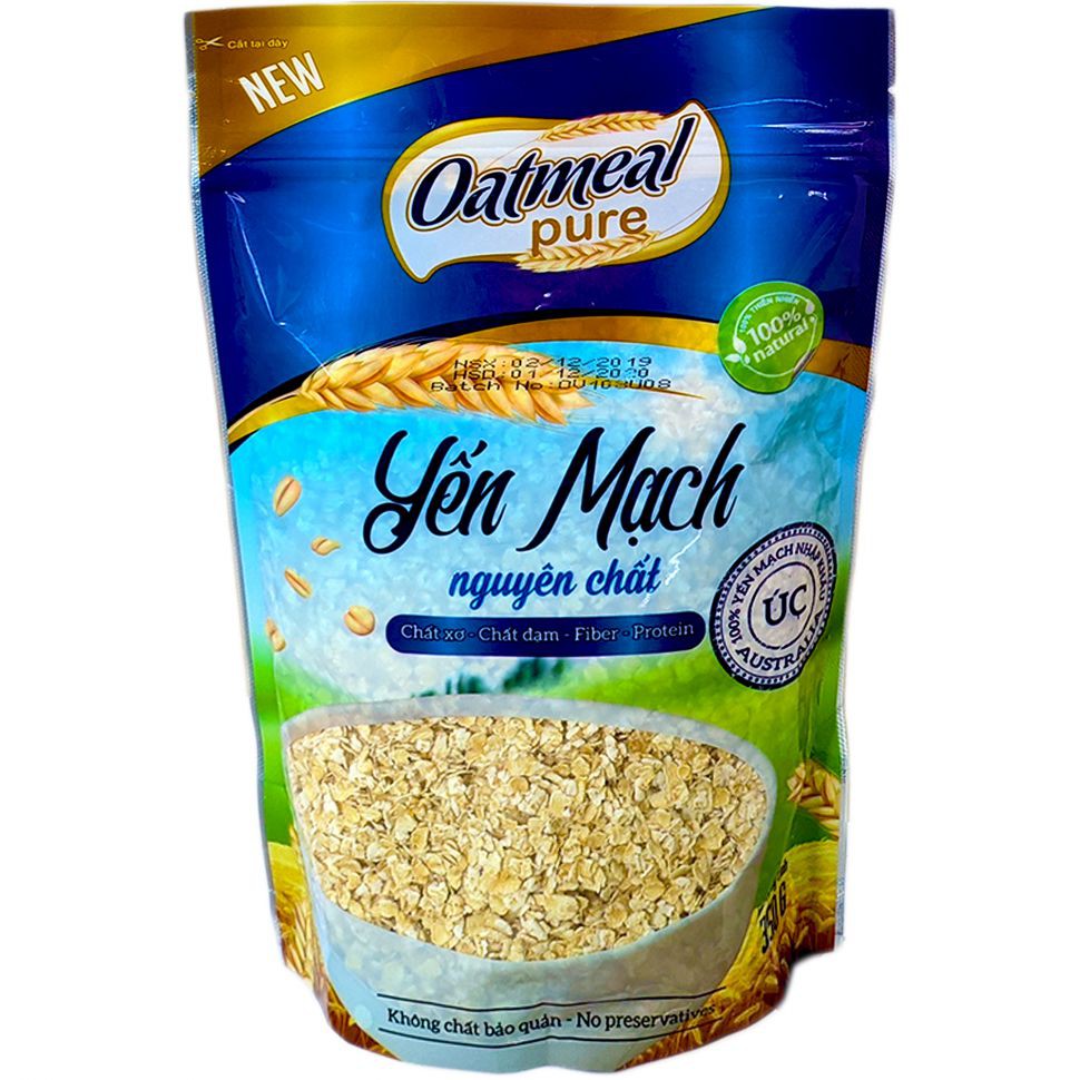 Yến mạch nguyên chất Oatmeal Cereal bịch 200g / 350g (date mới T9/2022)