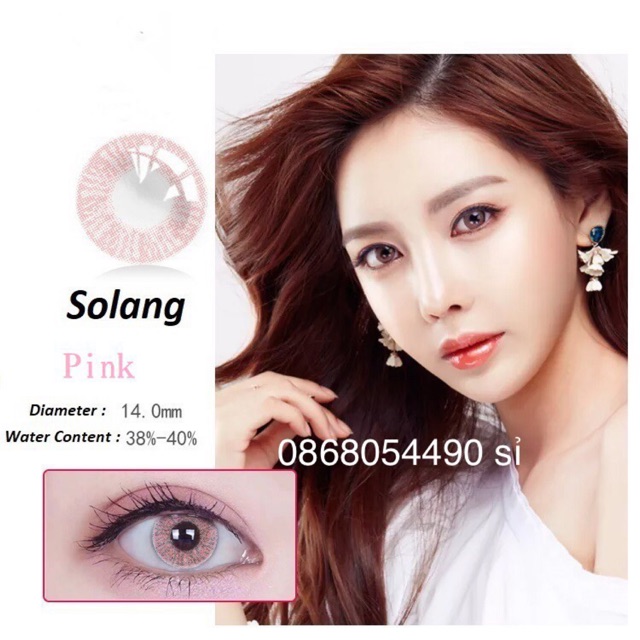 Lens pink siêu hot lens hồng kute