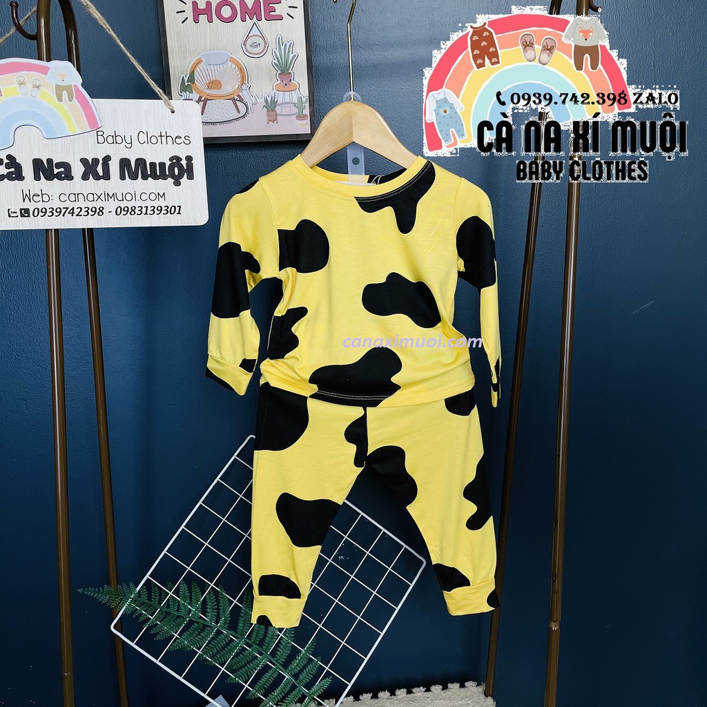 FULLSIZE(7-26KG)Bộ Minky Mom Thun Lạnh FREE SHIPDài Tay Hàng Chuẩn Hoạ Tiết Dể Thương Cho Bé Gái Bé Trai, Đủ Màu
