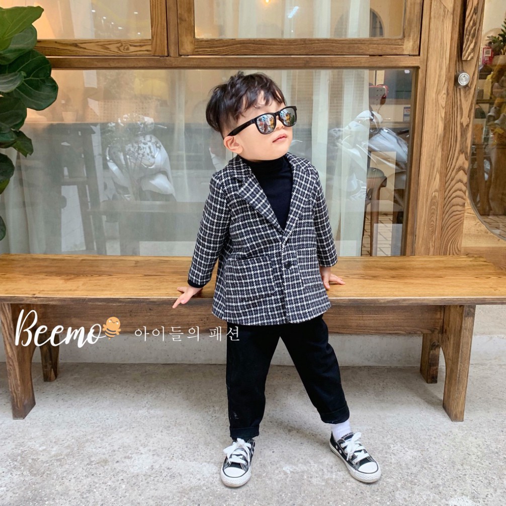 Set/Bộ vest áo dạ quần kaki Beemo cho bé trai - 20B019