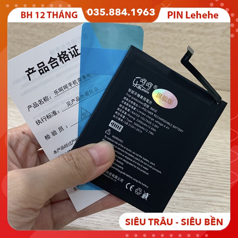 Pin Xiaomi Mi 8/ BM3E - PIN SIÊU TRÂU - Chính Hãng Lehehe - BH 12 Tháng, Dùng Thử 7 Ngày