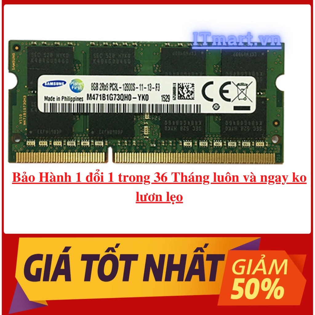 Ram Laptop 8Gb 4GB 2GB DDR3 DDR3L bus 1600Mhz nhiều hãng micron hynix samsung giao mặc đinh không chọn thương hiệu