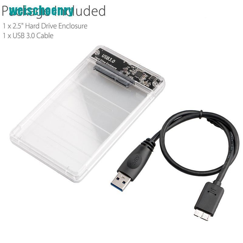 Hộp Đựng Ổ Cứng 2.5in Sata Usb 3.0 Hdd Kèm Đèn Led