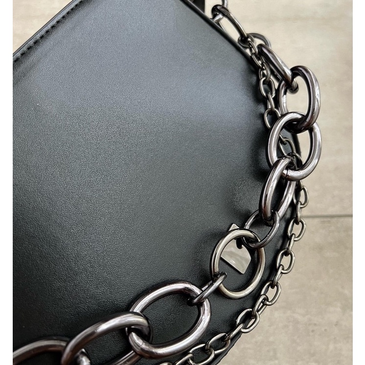 Túi da mini đeo vai kèm chain