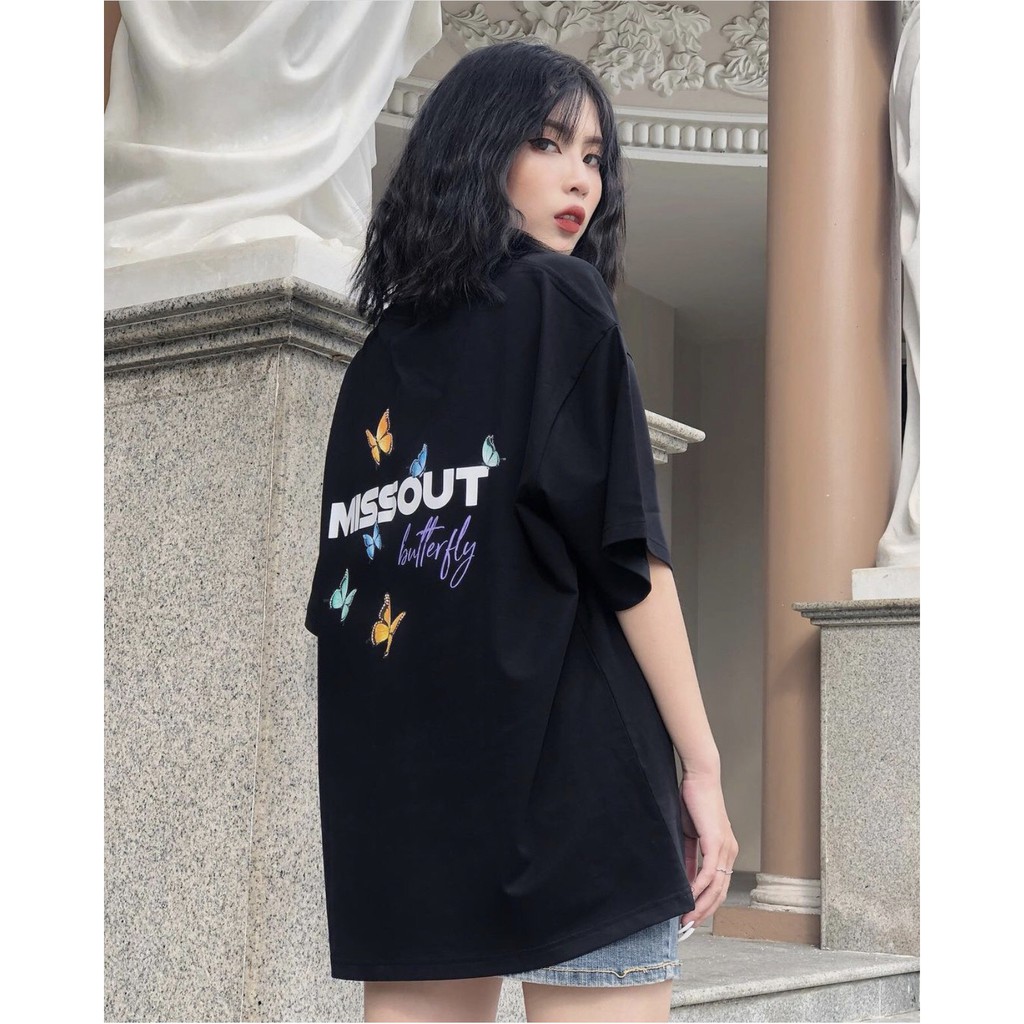 Áo Thun MISS.OUT. BƯỚM Ulzzang Unisex 1hitshop | BigBuy360 - bigbuy360.vn