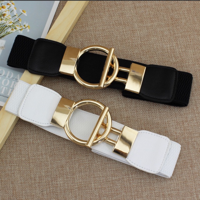 Đai váy bản to MẶT TRÒN 4cm chun co giãn Meo shop ĐV001 - Thắt lưng váy bản to thun co dãn nịt váy thắt váy tròn to 4cm