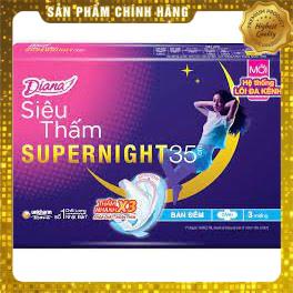 Băng Vệ Sinh Diana Super Night 35cm/29cm Có Cánh Ban Đêm
