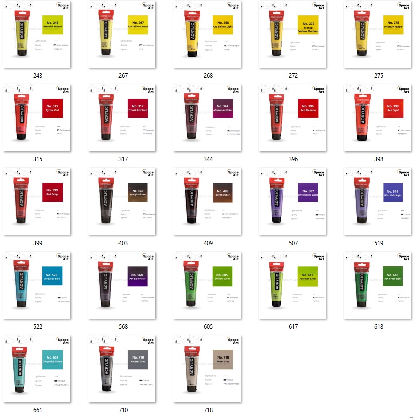 Màu Acrylic AMSTERDAM Hà Lan Satndard Series Tuýp 120ml