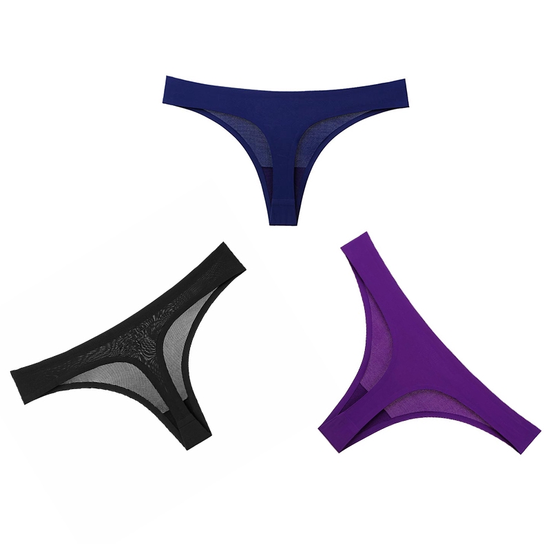 Women's Low Waist Lingerie Ice Silk Thong Sexy Breathable Seamless G String M-XXL | BigBuy360 - bigbuy360.vn