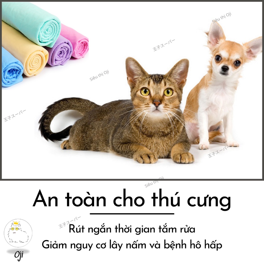 Khăn Tắm Chó Mèo, Siêu Thấm, Giảm nguy cơ lây nấm và bệnh hô hấp