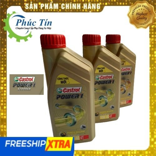 Nhớt xe số 1L Castrol Power1 4T 10w40 - nhớt xe máy xe số