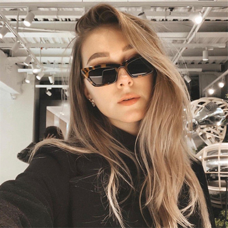 Phiên bản Hàn Quốc Kính râm nữ hình vuông UV400 Đen kính râm kính râm nam và nữ