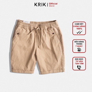 Quần Short Nam Cao Cấp Chính Hãng Local Brand KRIK Chất Đũi Phom Dáng Slimfit QS1510