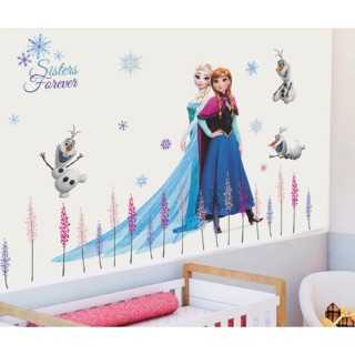 [ RẺ VÔ ĐỊCH ] Decal dán tường công chúa elsa và anna