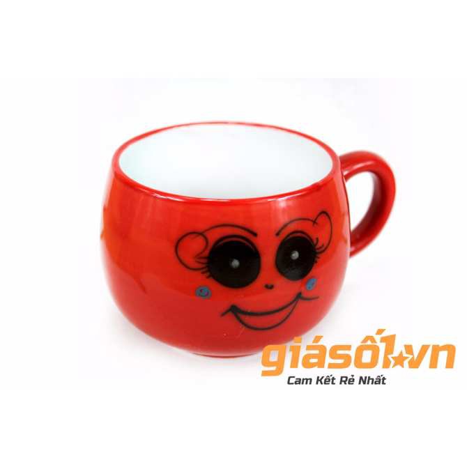 Cốc Lucky hình mặt cười gốm Bát Tràng (nhiều màu sắc)
