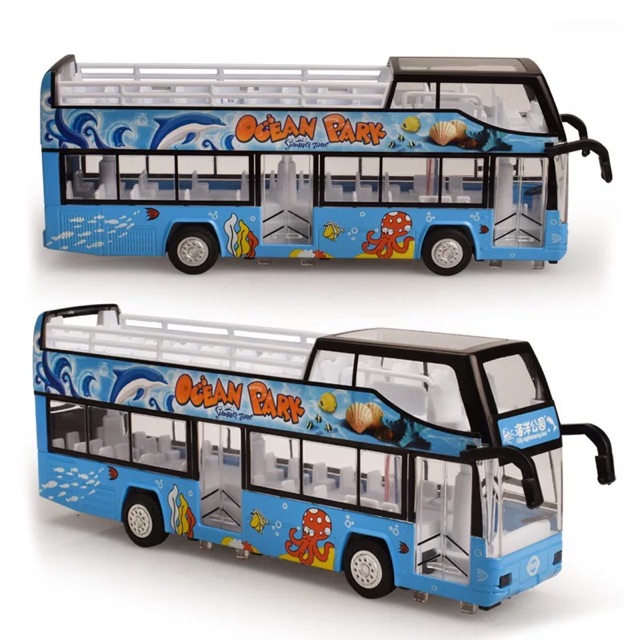 Có sẵn✨✨ Mô Hình Xe Bus 2 Tầng Mui Trần 4 Màu 1618A✨✨ Dài 21 cm ✨✨