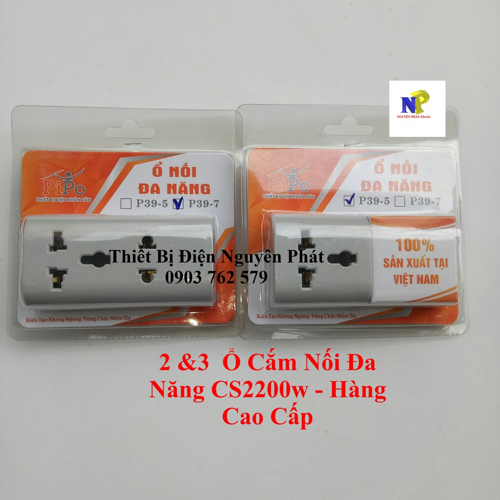 [PIPO] 3 Ổ Cắm Nối Đa Năng CS2200w - Hàng Cao Cấp