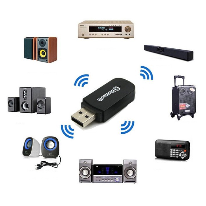 [Mã ELORDER5 giảm 10k đơn 20k] USB Thu Âm Thanh Bluetooth Music Receiver BT163 & H163