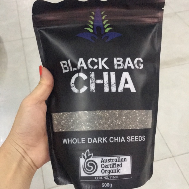 Hạt chia EM super food whole dark chia seed organic 500g