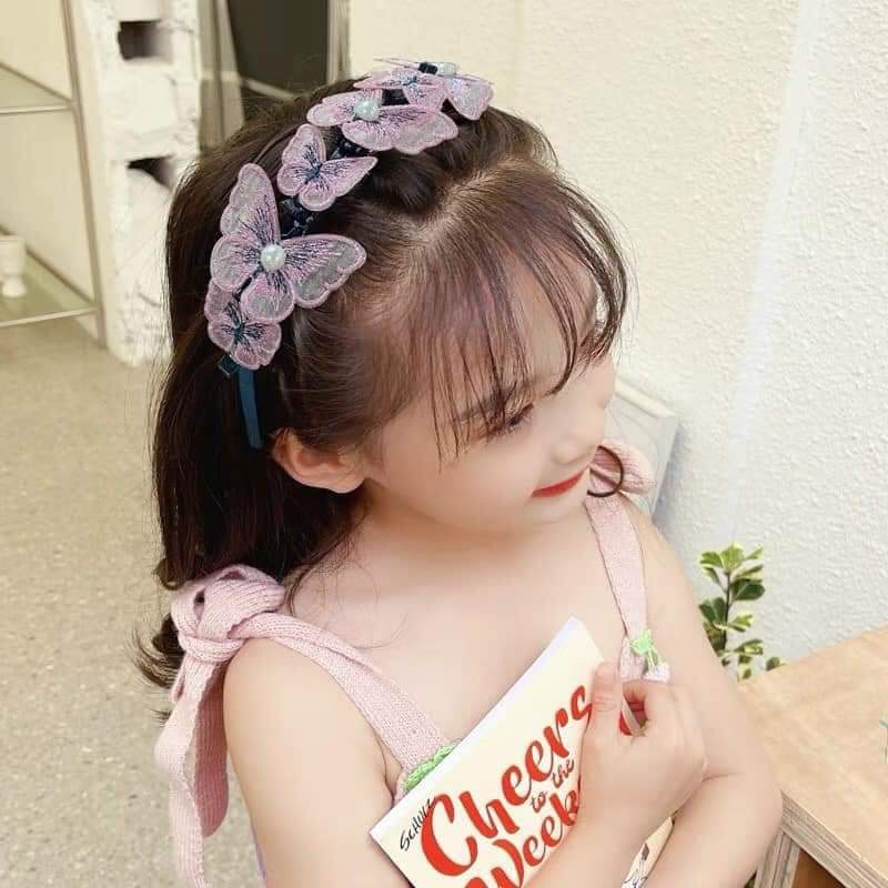 [MẪU MỚI] Bờm Tóc Cho Bé Gái Hình Bươm Bướm Siêu Cute