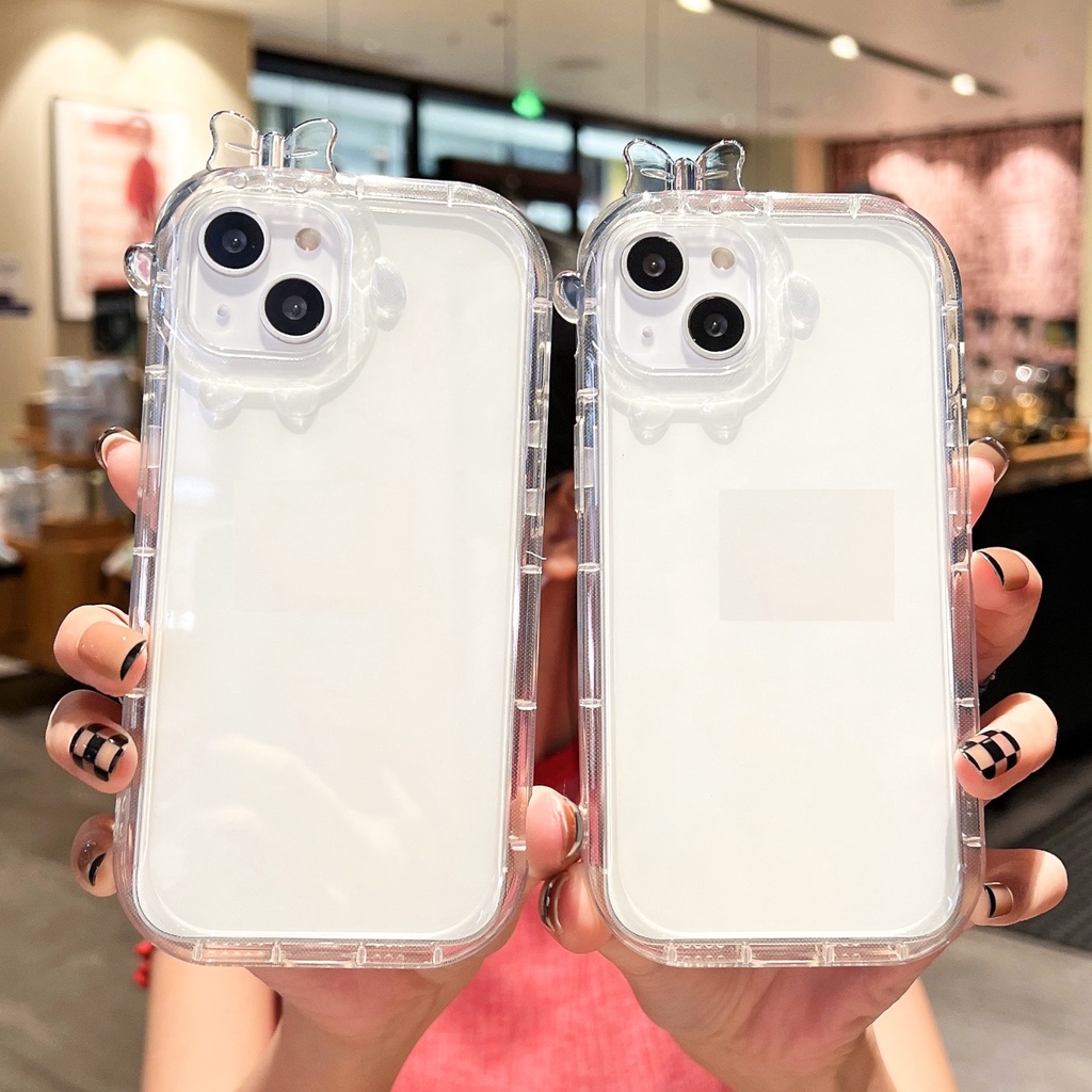 Ốp Điện Thoại Mềm Trong Suốt In Hình Quái Vật Nhỏ Đơn Giản Cho Iphone 12 pro max 11 pro max xs max xr x 13proamx plus 7p