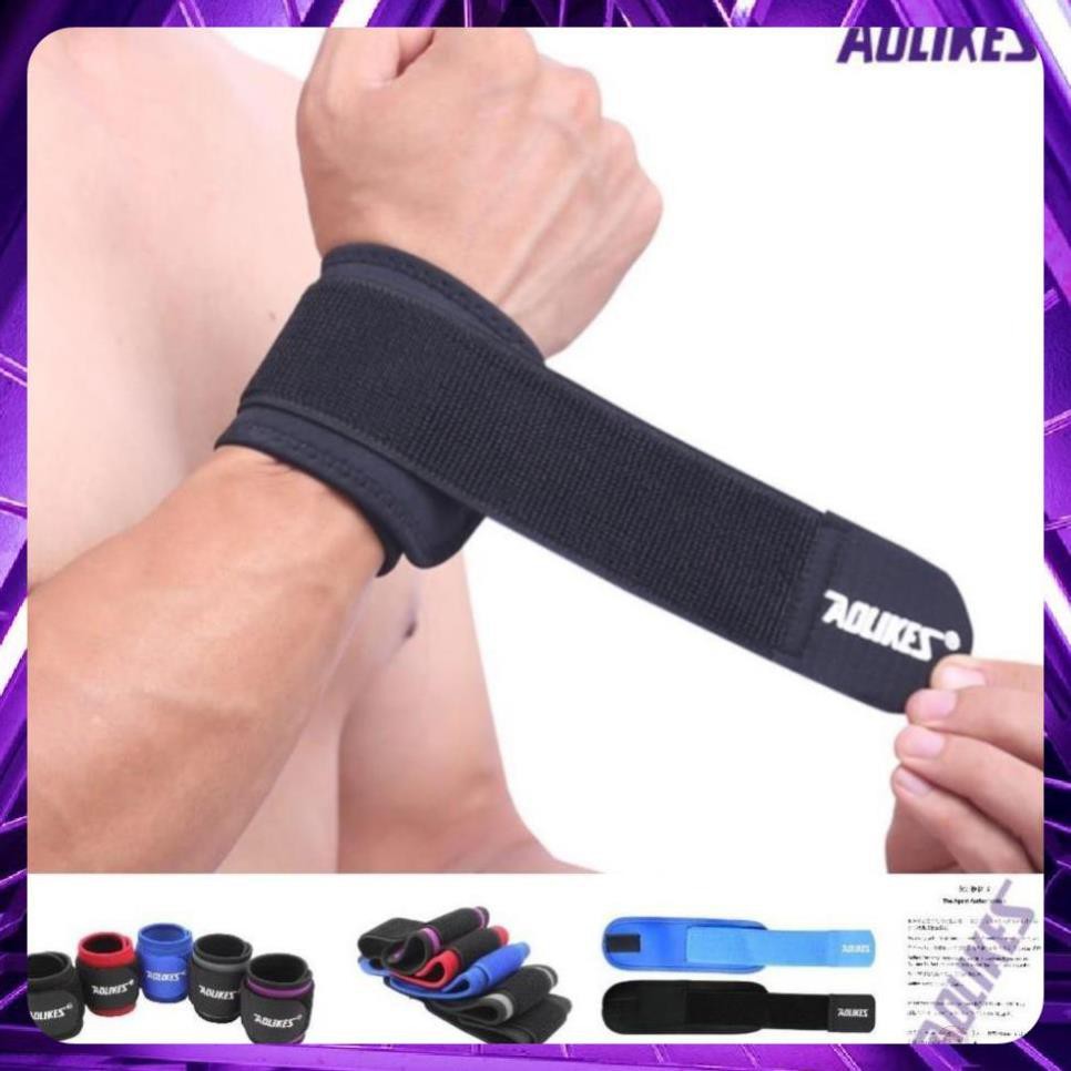 Đai cuốn cổ tay AOLIKES A 7936 (1 cái), trợ lực, hỗ trợ đẩy tạ chuyên nghiệp chuyên gym, chính hãng