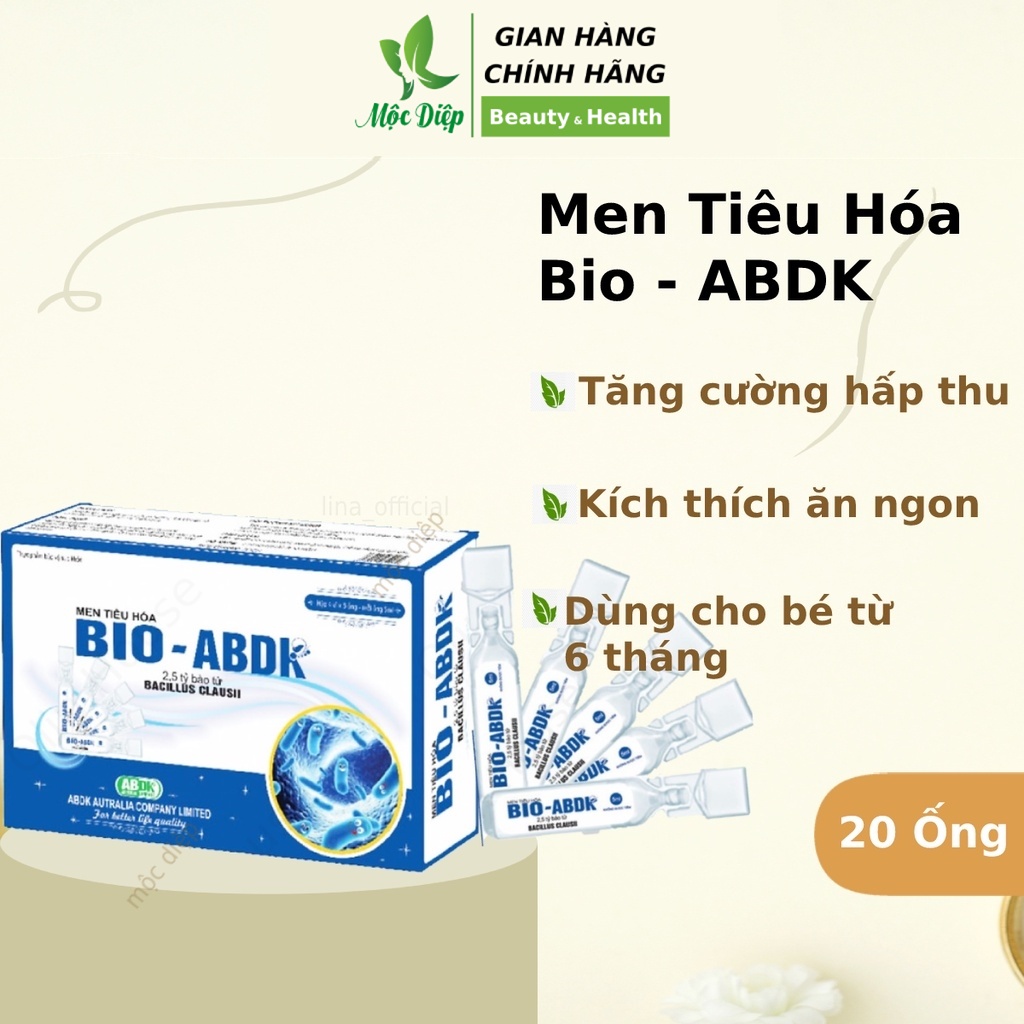 Men tiêu hóa cho bé Bio ABDK và người lớn giúp ăn ngon giảm rối loạn tiêu hóa men tiêu hóa enterogermina - Mộc Diệp