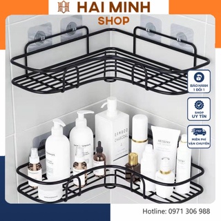 Kệ góc nhà tắm phun sơn tĩnh điện dán dính tường siêu dính trong nhà tắm, nhà bếp tiện lợi
