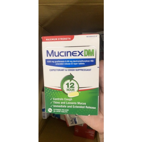 Viên uống giảm ho Mucinex DM 14 viên