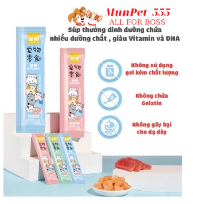COMBO Súp thưởng cho mèo thú cưng Shizuka và Catfood thanh 15gr - vnshoppet