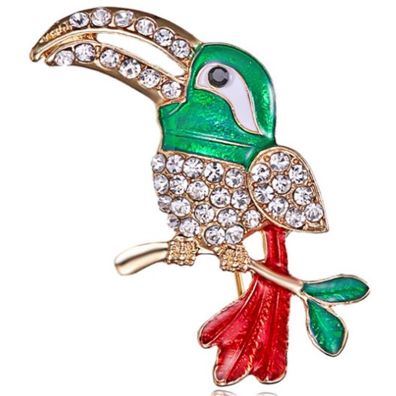 Trâm Cài Áo Hình Chim Gõ Kiến/Ếch/Bướm Đính Đá Cao Cấp