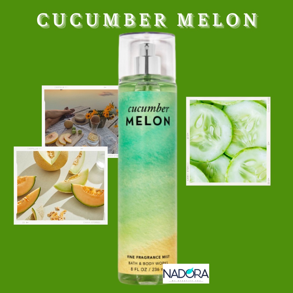 XỊT THƠM  BATH AND BODY WORKS - CUCUMBER MELON Body Mist 236ml