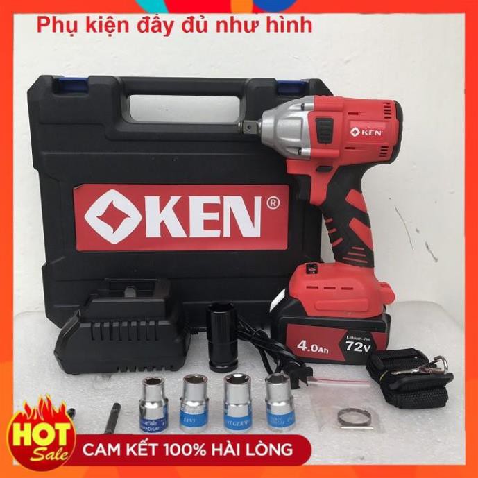 [Hàng xịn] Máy siết bulong Ken power 72v