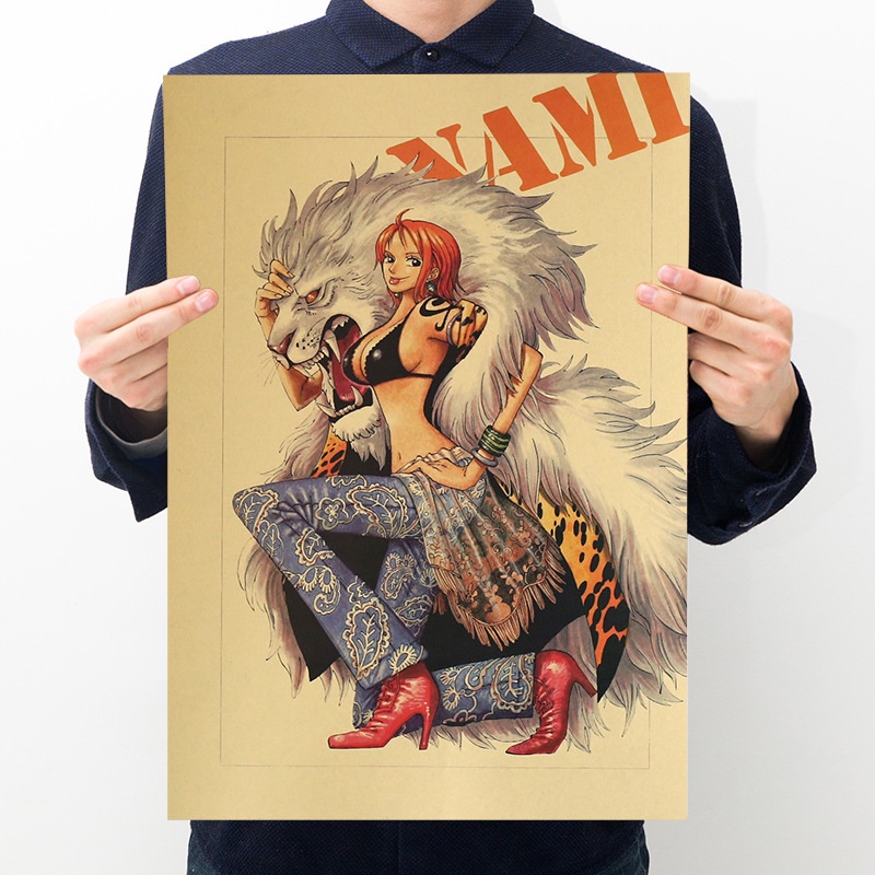 Giấy Dán Tường Mềm 50.5 * 35 cm Hình Áp Phích One Piece