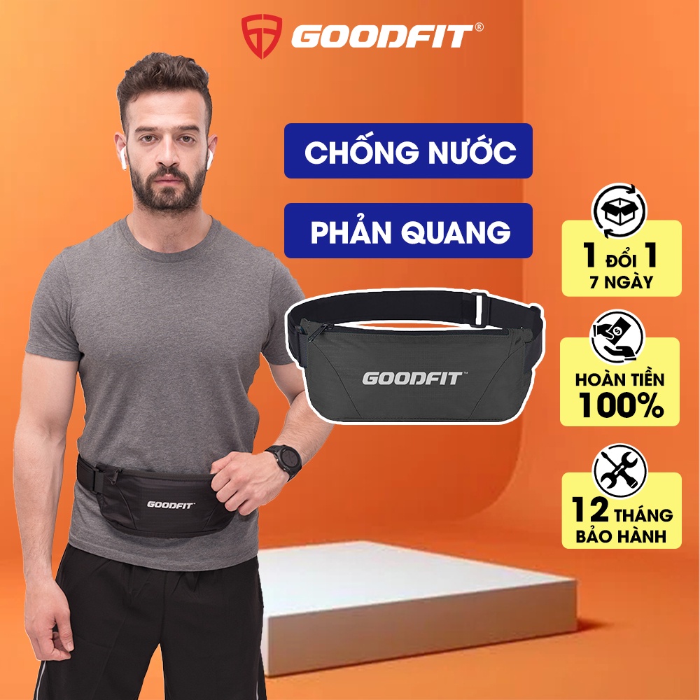 Túi đeo bụng chạy bộ chống nước, đai đeo điện thoại chạy bộ GoodFit nhiều ngăn, thoáng khí GF103RB