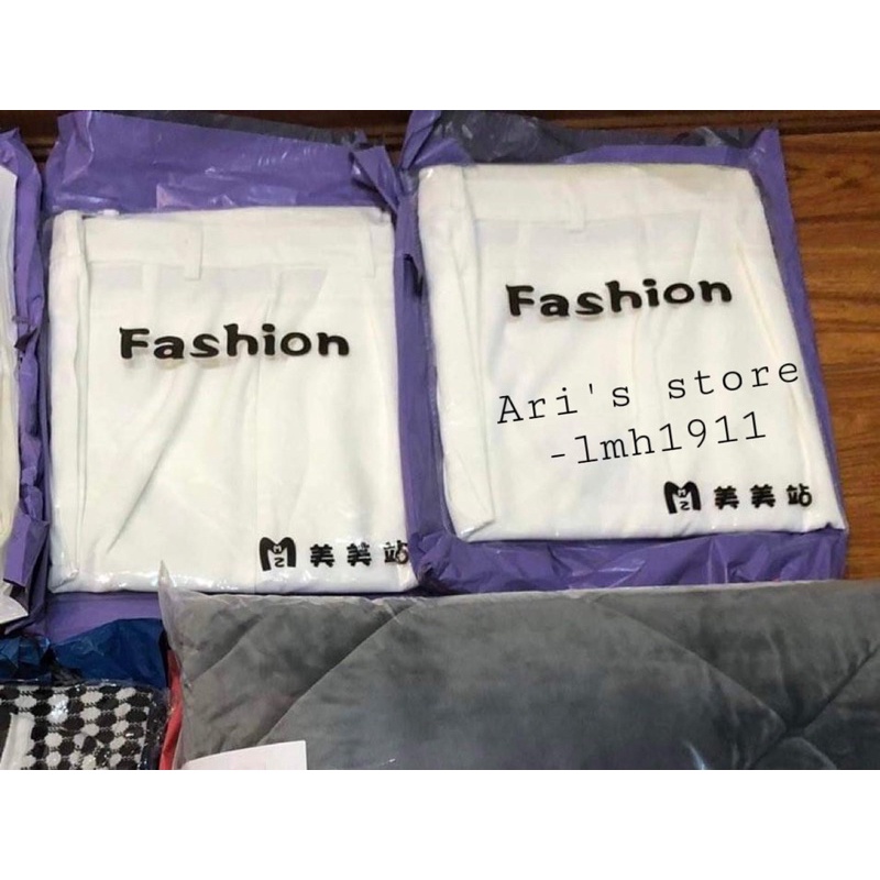 Áo sơ mi + quần vải trắng LND