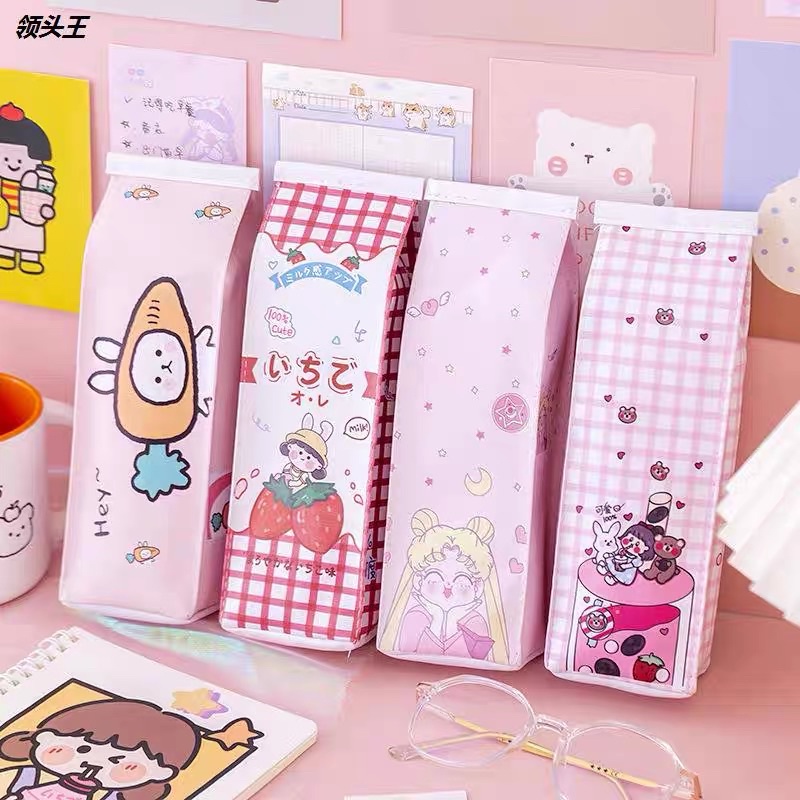 Túi bút hình hộp sữa dễ thương