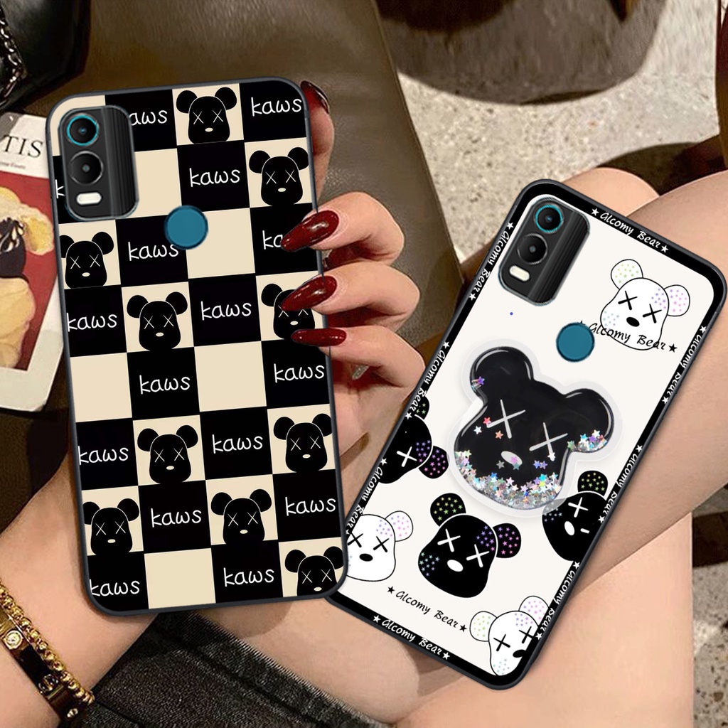 Ốp lưng Nokia C21 PLUS trái tim họa tiết caro, mikey họa tiết beabrick kaws cute