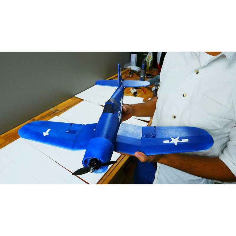 Bộ vỏ kit máy bay F4U Corsair sải 62 cm- 1 mét(Tặng đế gỗ,que gỗ'đế lỗ)