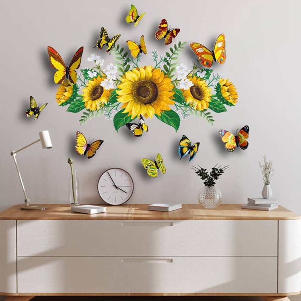 ELLSWORTH Glow in Dark Luminous Butterfly DIY Simulation Butterfly Butterfly Stickers 3D Removable Pvc Plastic Christmas Decors Magnet Art Crafts Home Decoration