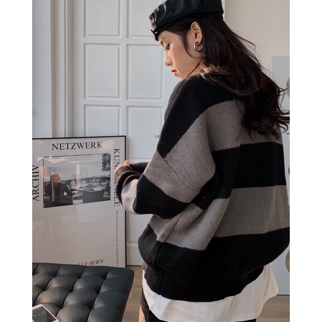 ÁO CARDIGAN OVERSIZE CHUBBIE chất liệu len dày dặn, đanh mịn - CHUBBIE EMOTIONAL Cardigan