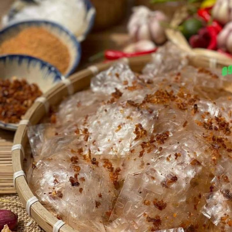 BÁNH TRÁNG VUÔNG TRỘN TỎI SATÊ SIÊU CAY