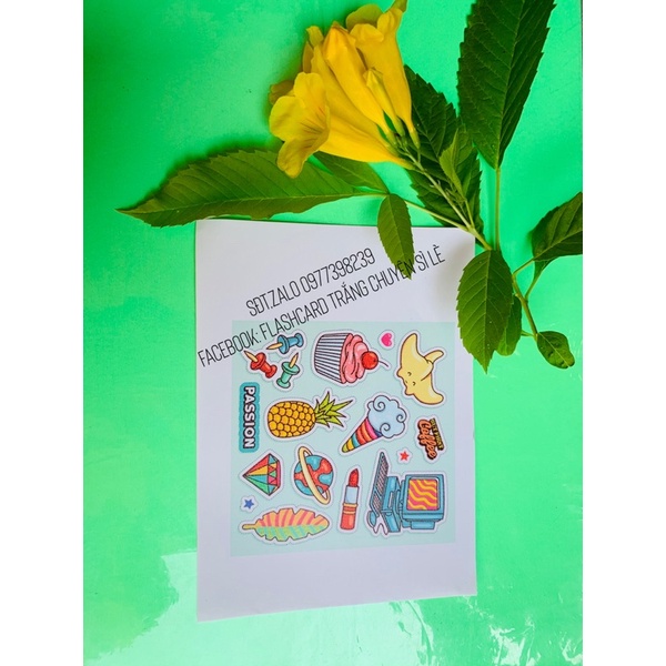 sticker gồm 4 chủ đề nhiều hình ngộ nghĩnh
