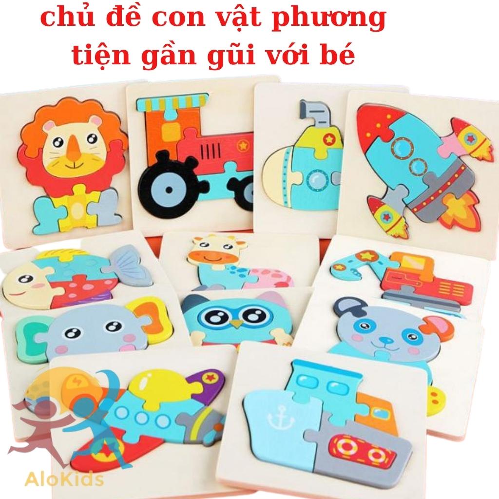 Tranh Ghép Hình 3D Nổi Bằng Gỗ Cho Bé Loại Cao Cấp Shop Alokids