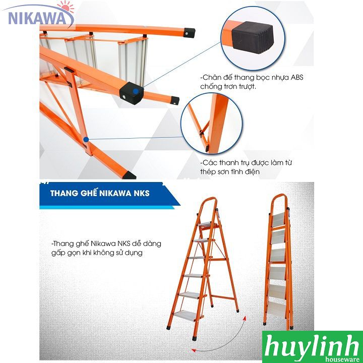 Thang nhôm ghế Nikawa NKS-06 - 6 bậc