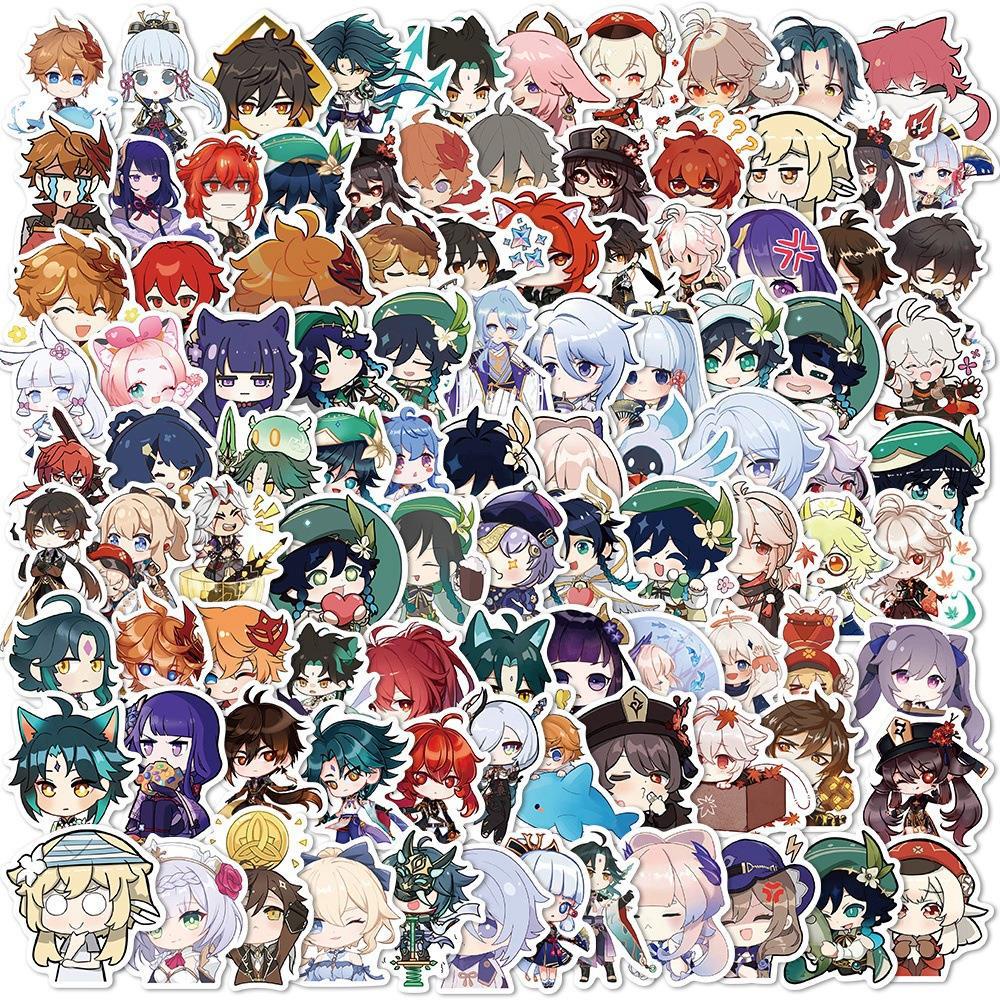 200Pcs/Set ❉ Q Genshin Impact Stickers ❉ Waterproof DIY Fashion Doodle Decals Stickers