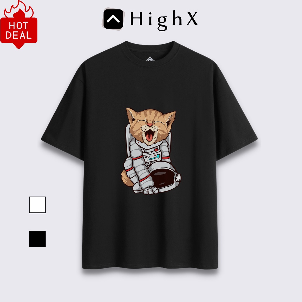 Áo Phông Nam Thể Thao Tay Ngắn Form Basic Cơ Bản HighX Hình Lá A02-Đen